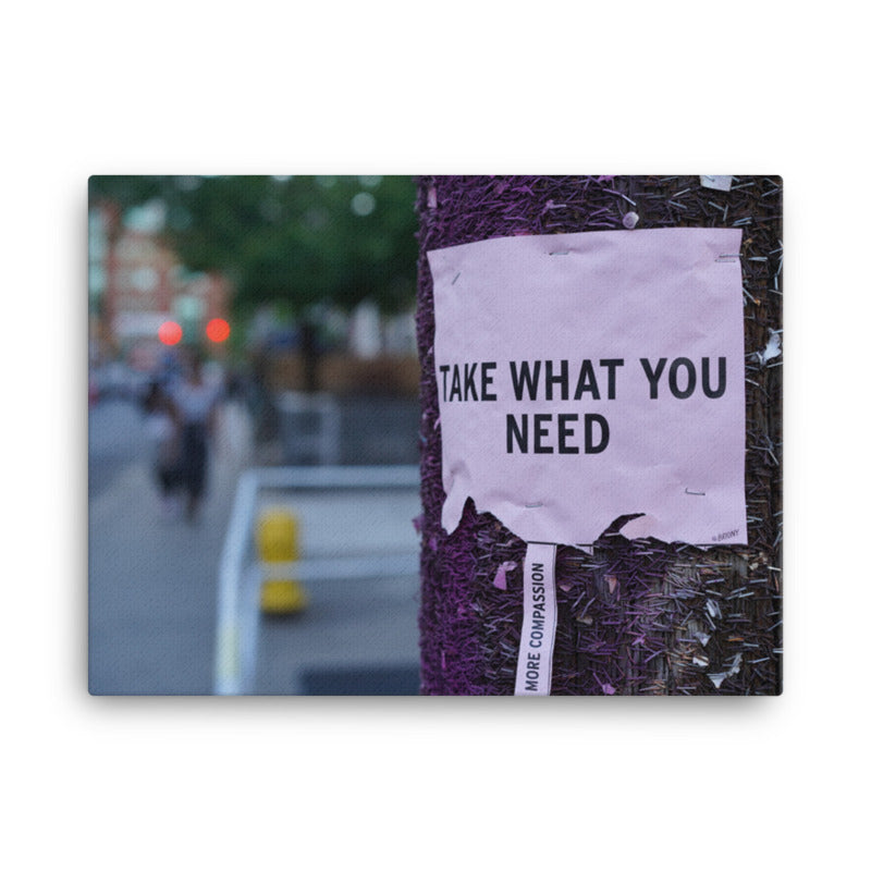 Take What You Need - Canvas Print 18x12"